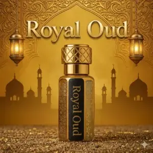 Royal Oud perfume bottle premium long lasting oud fragrance for men and women